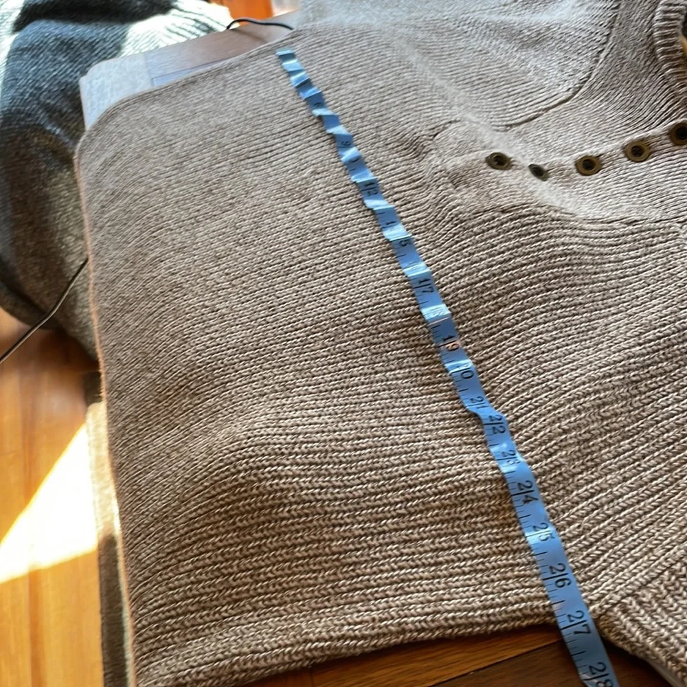 Redhead Brown Tweed Cotton Blend Sweater with Button Packet Size XL